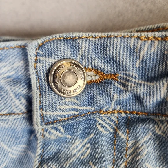 Daily Paper Monogram Denim Jeans Straight Leg High Waist Womens Small - Picture 4 of 16